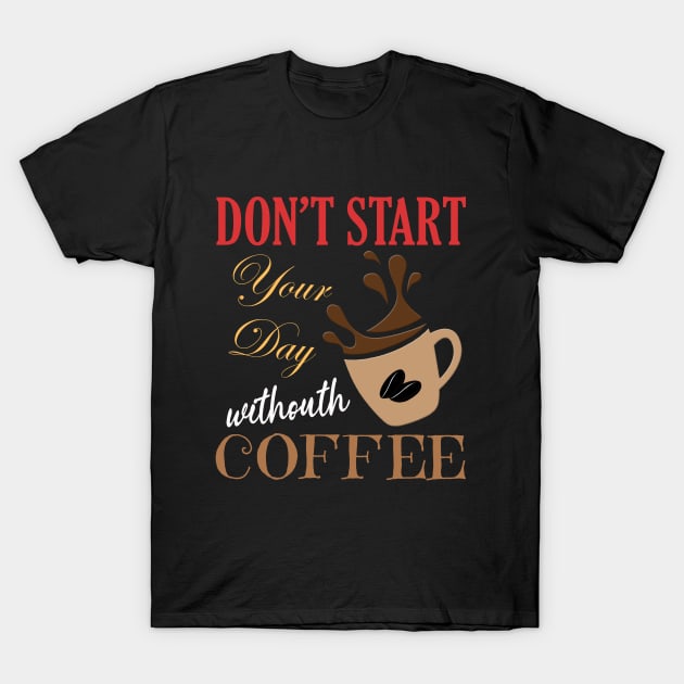 Coffee Morning T-Shirt by CatHook